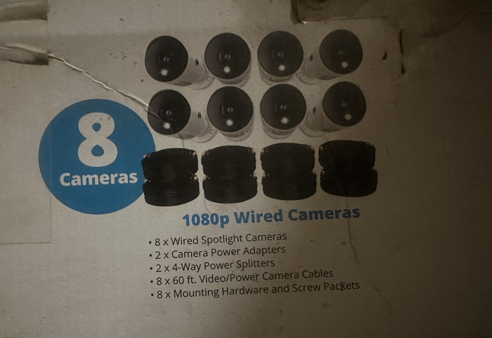 (8) Night Owl 1080 P Wired Security Cameras ( Need Dvr)