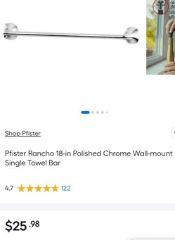 Pfister Rancho 18-in Polished Chrome Wall-mount Single Towel Bar