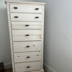 Tall Solid Wood 7 Drawer Dresser 