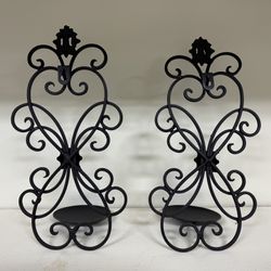 Iron Wall Candle Holders (Set of 2) 