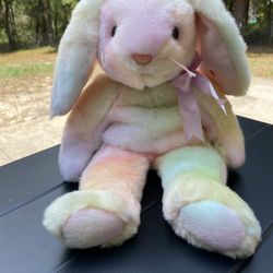 Ty Beanie Buddy - Hippie the Tie-Dye Easter Bunny MWMTs Soft and Cuddly Rabbit!
