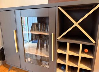 Modern Bar Cabinet with Wine Storage