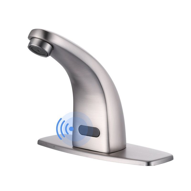 Automatic Sensor Bathroom Faucets Touchless Centerset Bathroom Faucet with Cover Plate