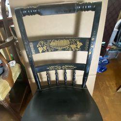 Nichols & Stone Black and Gold Chair 2099