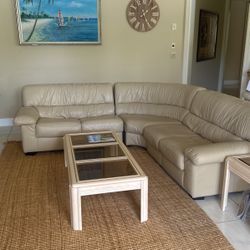 Natuzzi Leather Sectional Sofa