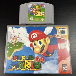 Super Mario 64 for Nintendo 64 w/ Custom Case