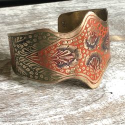 JUST REDUCED! Vintage bohemian brass cuff bracelet