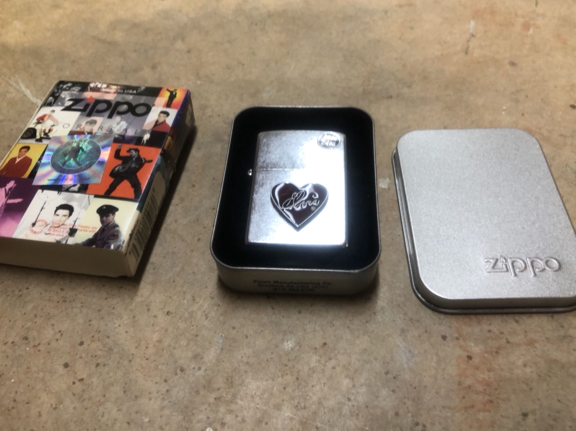 New in Box Elvis Collectable Zippo Lighter