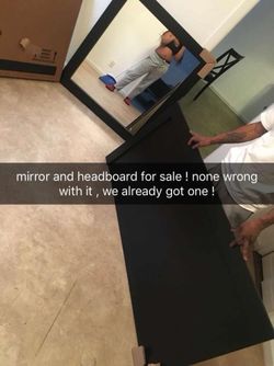 New medium size headboard and mirror