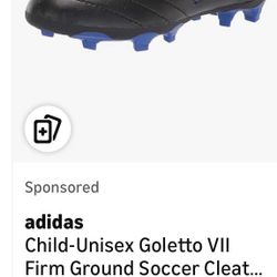 Adidas Kids Soccer Cleats Size 4