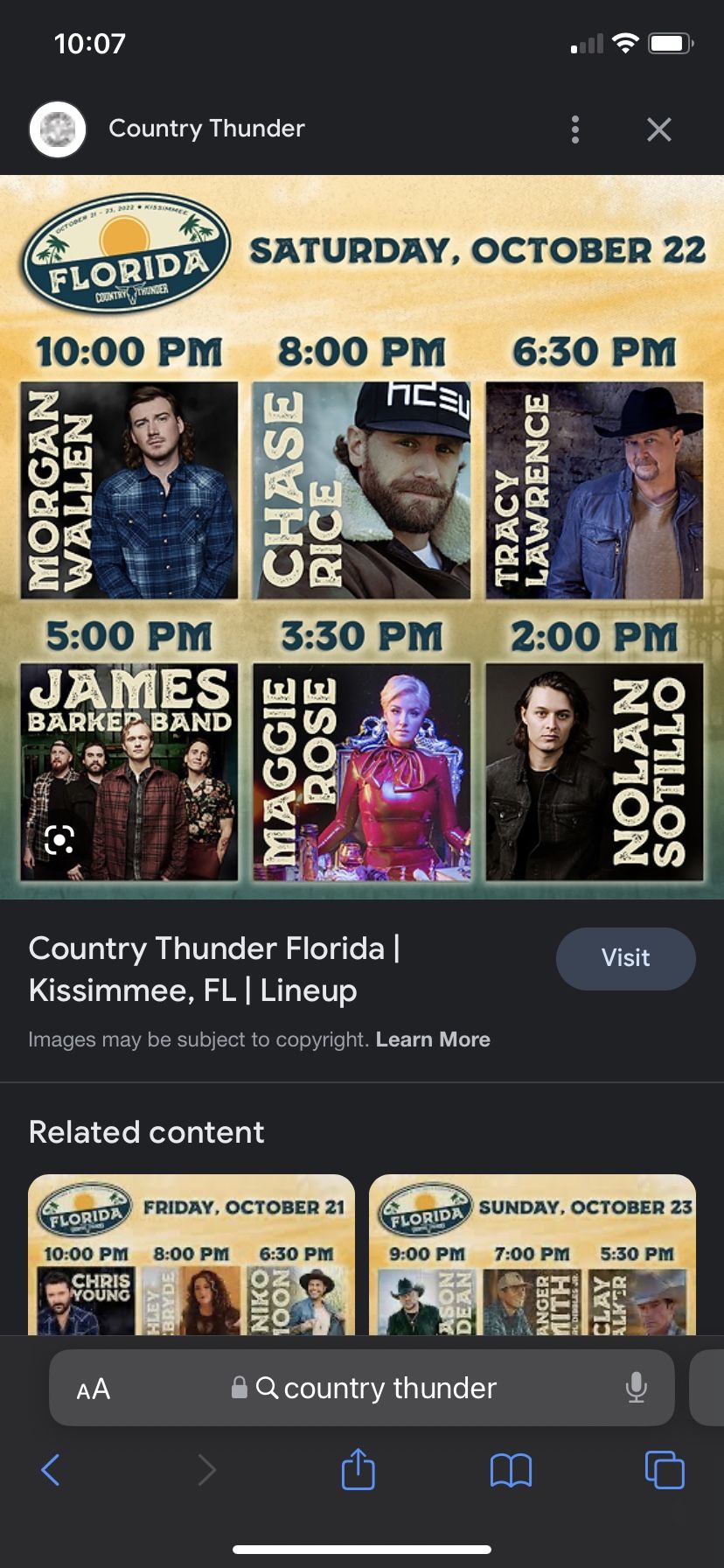 Country Thunder Saturday