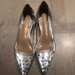 Red sole Degrasstrass Crystal Embellished Clear Pvc Leather