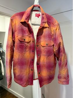 Supreme Old English Plaid Flannel Shirt S