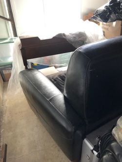 Leather Recliner Dark Brown 38” Height x 32” Width x 36” Depth