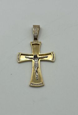 14k cross pendant