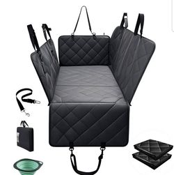 Back Seat Extender for Dogs - Large Space, Hard Bottom Pet Car Seat Cover (Holds 400lbs)