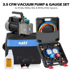 Air Conditioning Vacuum Pump And Gauge Set