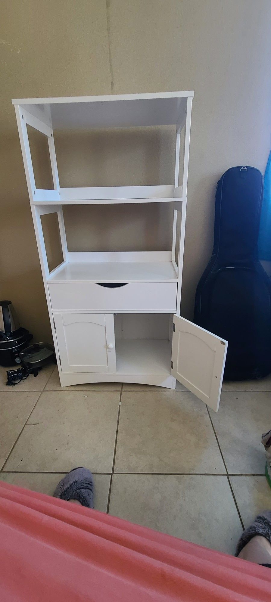 Small Microwave Stand With Drawer & Storage $100 OBO