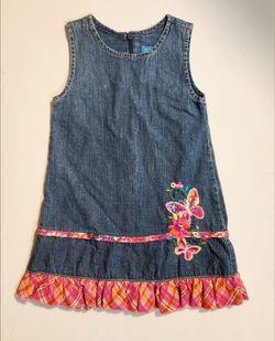 Toddler girl denim dress size: 24 months