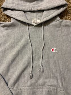 Champion Reverse Weave Pullover Hoodie Mens Size Small Gray Y2K