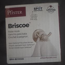 Briscoe Brushed Nickel Robe/ Towel/ Jacket  You Can Even Hang Your Blow Dryer! Hook/hanger 