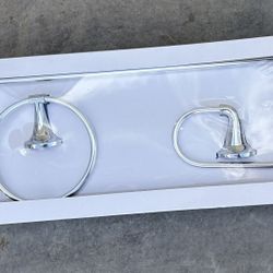  3-piece Bath Hardware Set includes 24 in. Towel Bar, Towel Ring and TP Holder in Chrome