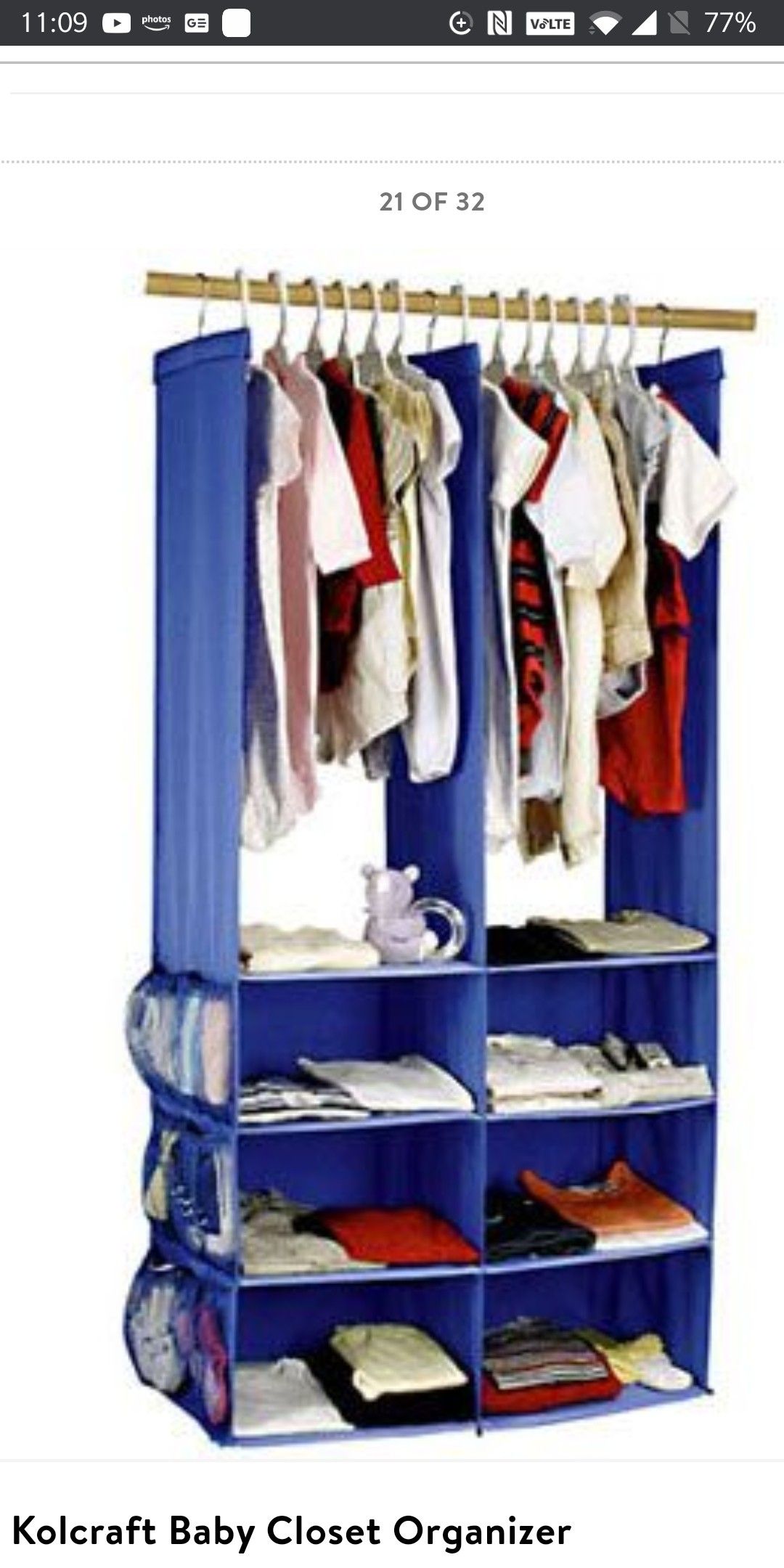 Kolcraft closet organizer