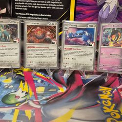 Pokemon Prize Pack Series 6 Cosmos Holo Lot of 4 Stamped Cards (Copperajah, Heatran, Metang, Iron Boulder)
