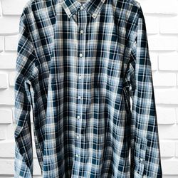 Croft & Barrow Men’s XL Easy Care Slim Fit Plaid Button Down Long Sleeve Shirt