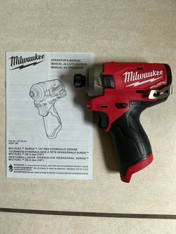Milwaukee. M12 FUEL SURGE Lithium Ion Brushless 1/4” HEX 3-Speed Impact Driver (Tool Only). 2551-20.