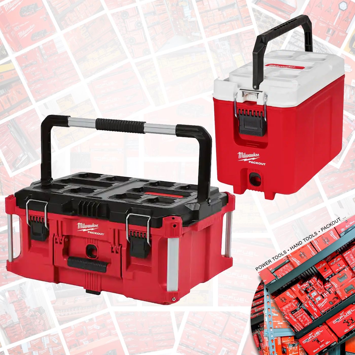 Milwaukee Packout Large Tool Box and compact cooler