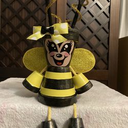 Hand painted Bumblebee Flowerpot Person 