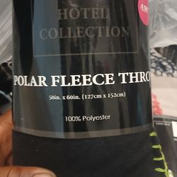 Polar fleece throw