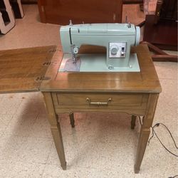 Sears Kenmore Sewing Machine And Cabinet