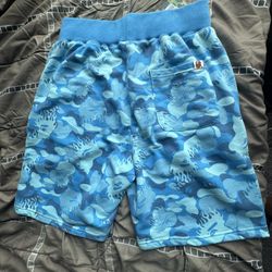 bape fire camo shorts