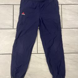 Vintage 90s adidas tracksuit navy nylon windbreaker pants size Small