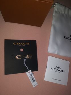 Coach earrings!! Original, brand new with tags!!