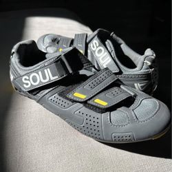Soulcycle branded cycling shoes with clips