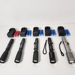 5pcs Castnoo Skywolfeye  Probe Shiny & L2 T6 LED 5Modes Flashlight Aluminum Focus Torch Lot
