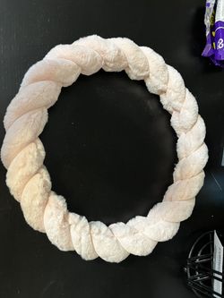 Lambskin Pink Steering Wheel Cover