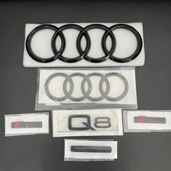 Audi Q8 Gloss Black Emblem Set (new)