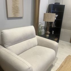 Reclining sofa and matching reclining chair