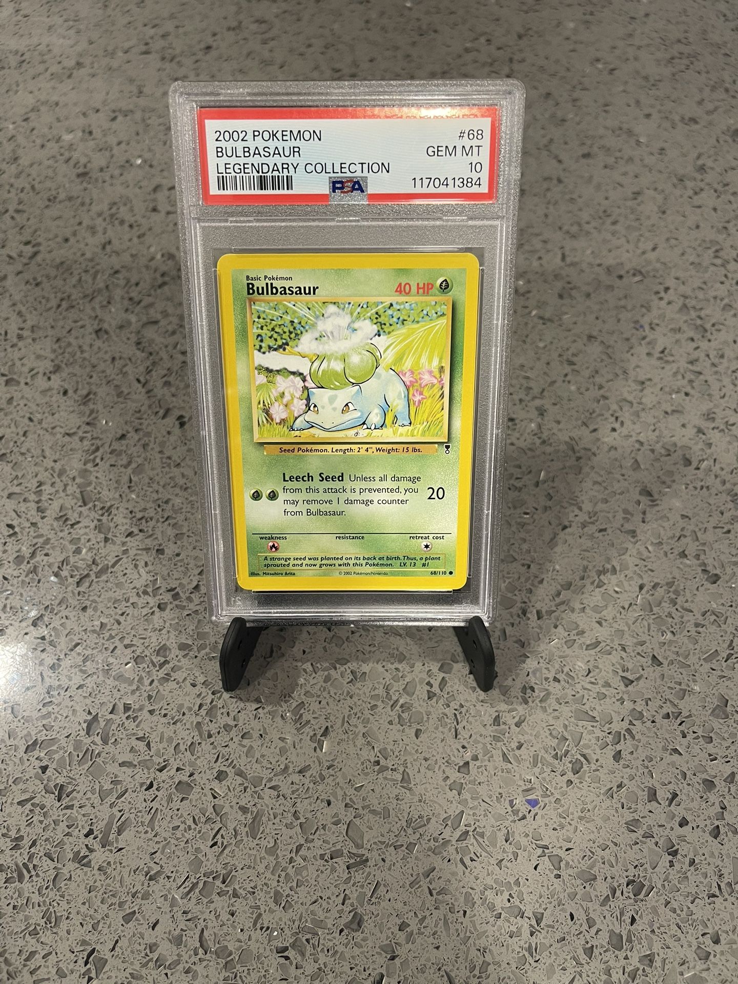 2002 POKEMON LEGENDARY COLLECTION #68 BULBASAUR PSA 10