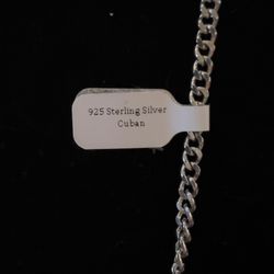 Sterling Silver Cuban Chain