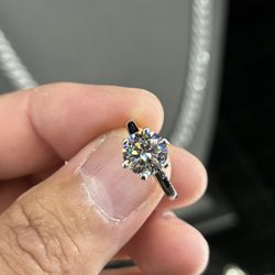 2ct Diamond Engagement Ring 14k Setting With Certificate 