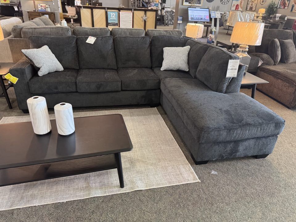 Brand New Altari 2 Piece Sleeper Sectional With Chaise Slate