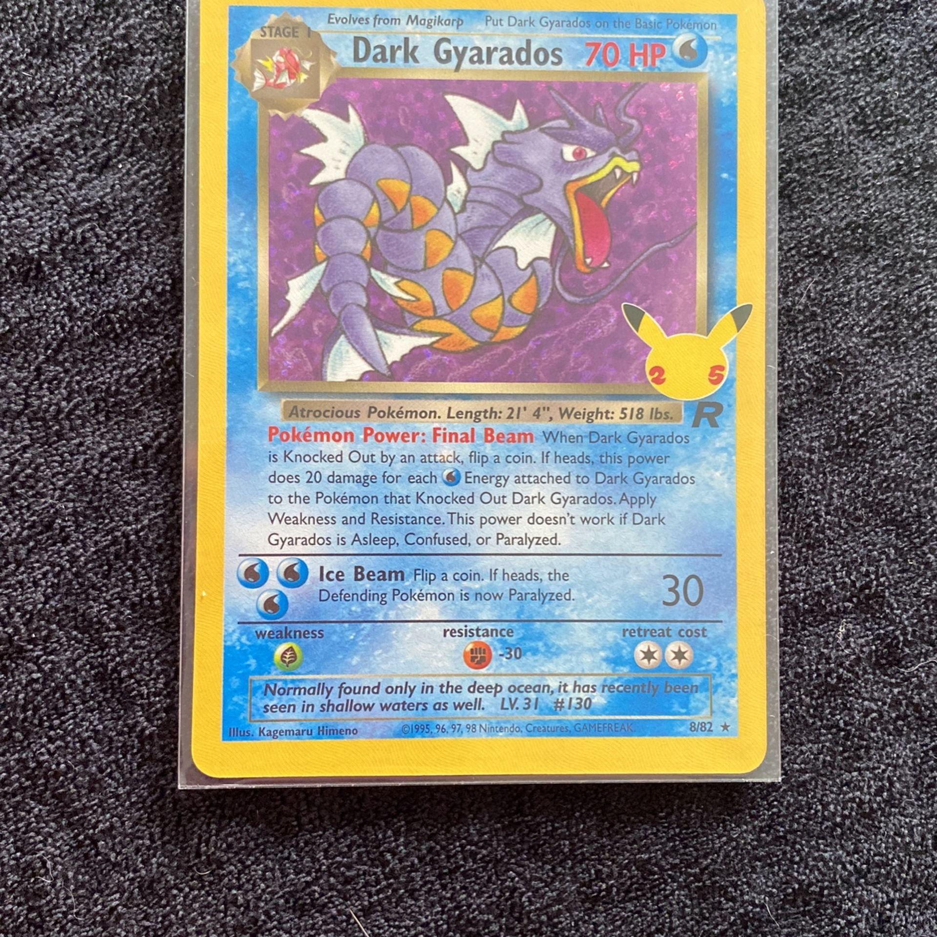 gyarados pokemon card holographic Pokémon Card: Neo Revelation Shining Gyarados Rare Holo 65/64 main image 0