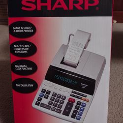 Sharp 12-digit/2-color printer/calculator