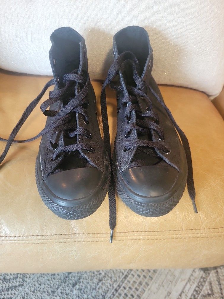 Youth Black Chucks( Converse All Star) sz 2y