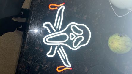 LED Neon ghost face Wall Light